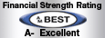 This company was issued a secure rating by the A.M. Best Company, click for additional details